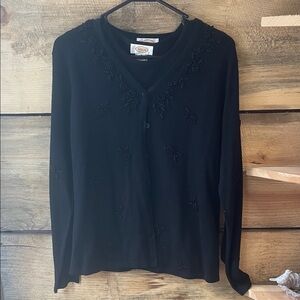Talbots Embroidered Cardigan/Tank Set